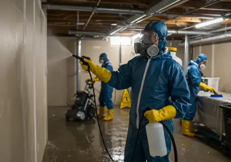 Basement Sanitization and Antimicrobial Treatment process in Hamilton, AL